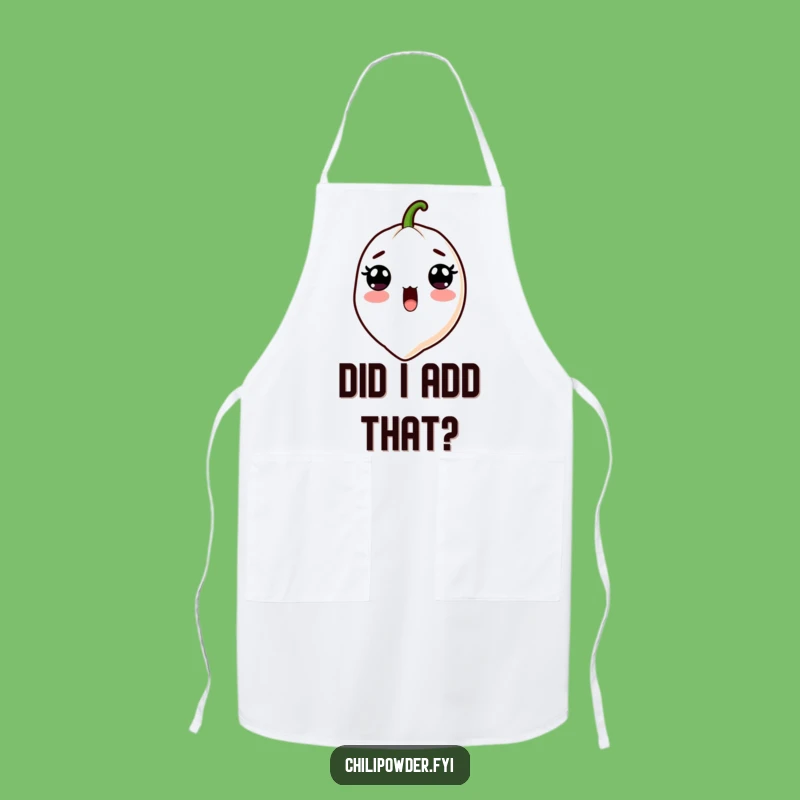 Funny Kawaii Chili Powder Surprise Apron - Hilarious Spicy Kitchen Gift