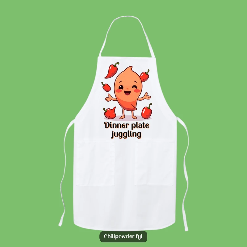 Funny Chili Powder Juggling Apron: Cook with Comedy and Flair