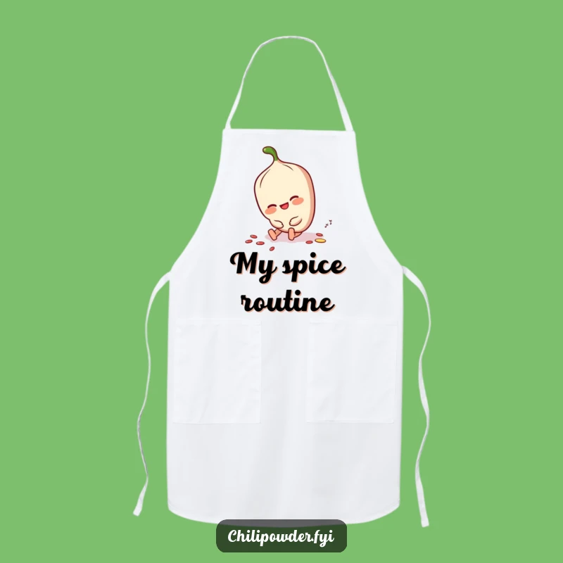 Funny Chili Powder Dusting Off Apron - Hilarious Spice Chef Accessory