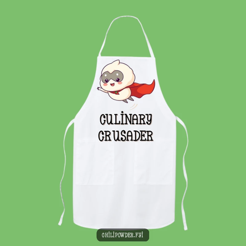 Funny Chili Powder Hero Apron - Hilarious Kitchen Wear for Super Chefs