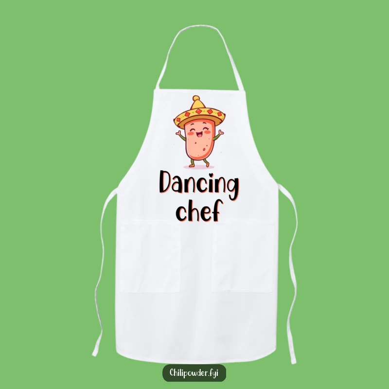 Funny Dancing Chili Sombrero Apron - Cook Up Some Fun