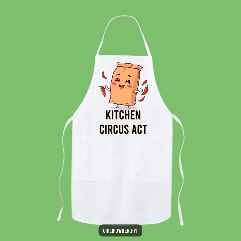 Funny Juggling Chili Powder Apron - Kitchen Spice Character Skillful Chef!