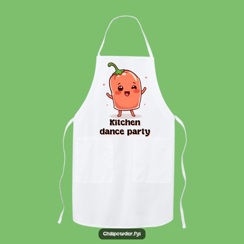 Funny Kawaii Chili Pouch Dance Apron - Kitchen Shimmy Humor Gift