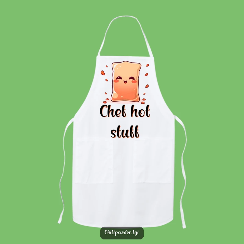 Funny Kawaii Chili Pouch Winking Apron - Kitchen Humor Spicy Chef Gift