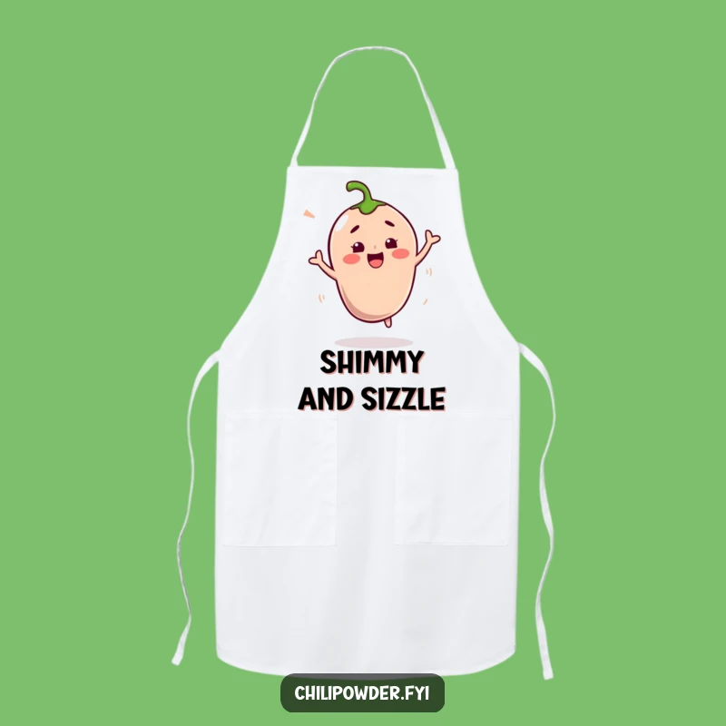 Funny Kawaii Chili Powder Shimmy Apron: Cook with Spice and Hilarious Moves