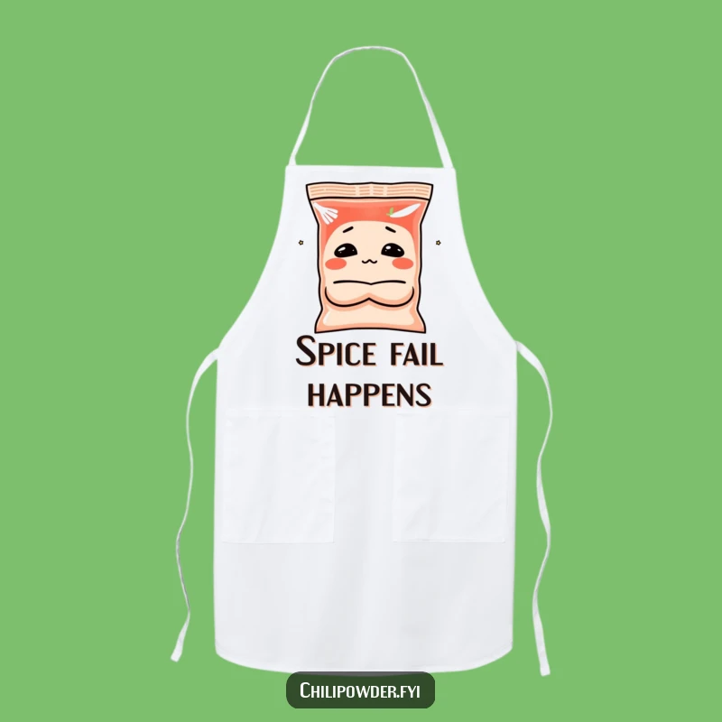 Funny Pouting Apron: Chili Spice Character for Humorous Kitchen Moods