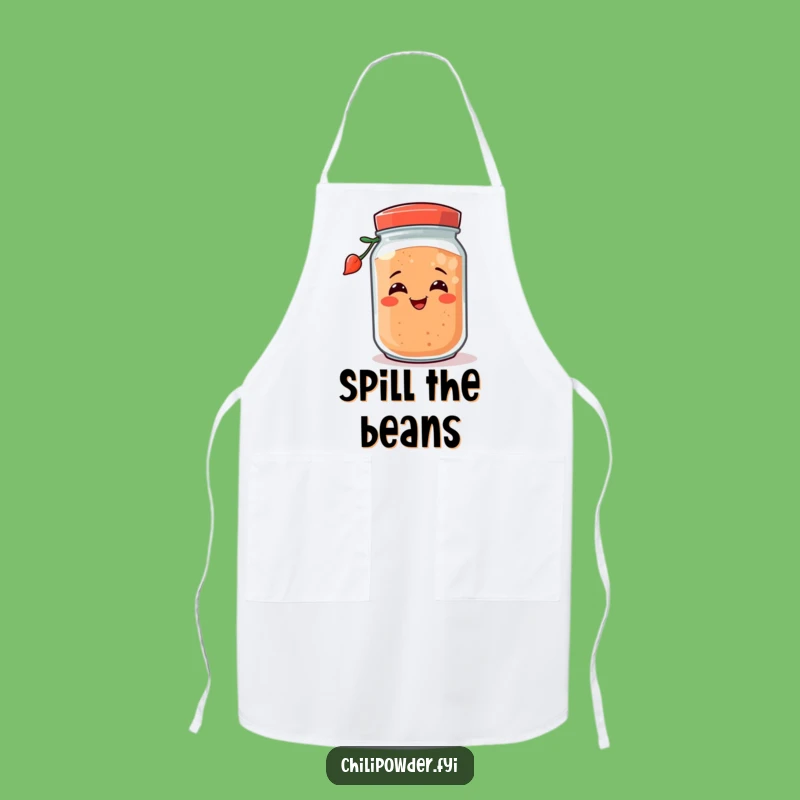 Funny Tipping Chili Powder Jar Apron: Cook with Playful Spice and Humor
