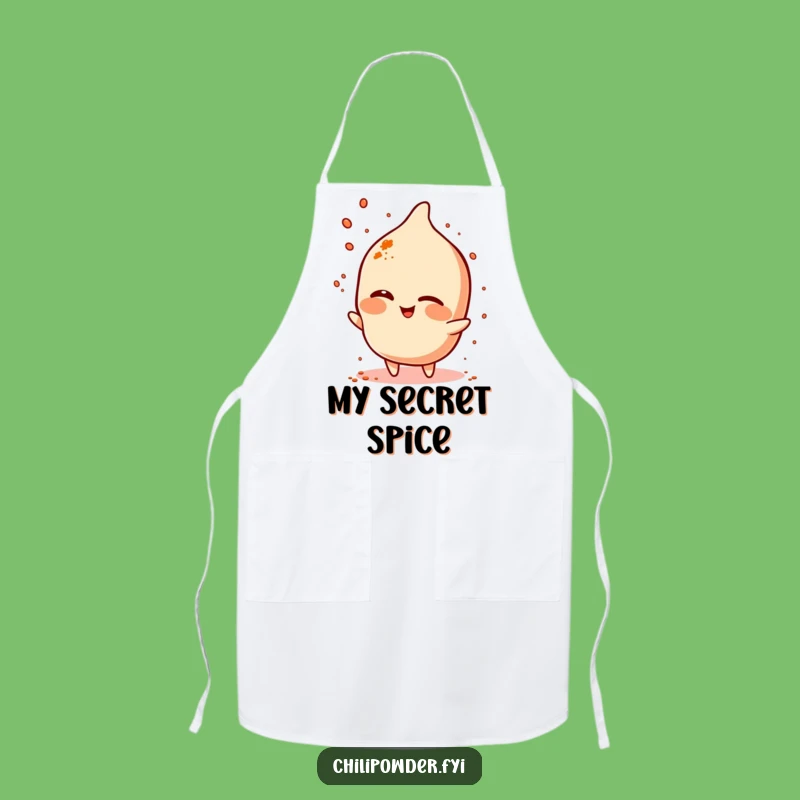 Funny Winking Chili Powder Apron - Chef's Spice Character Accessory