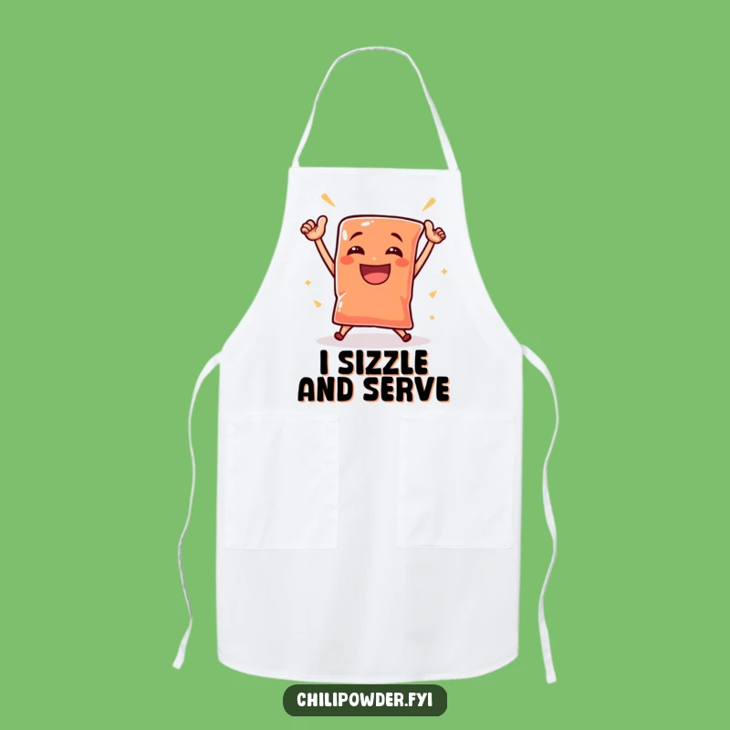 Funny Chili Pouch Chef Apron - Dancing Spice Pouch Kitchen Fun