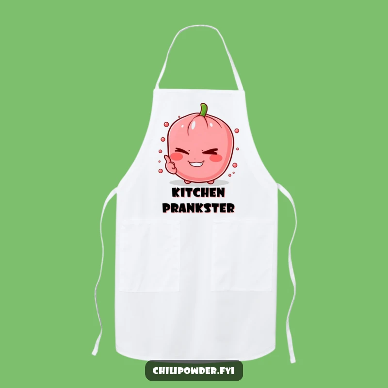 Funny Winking Chili Pinch Apron: Cook with a Sly Smile