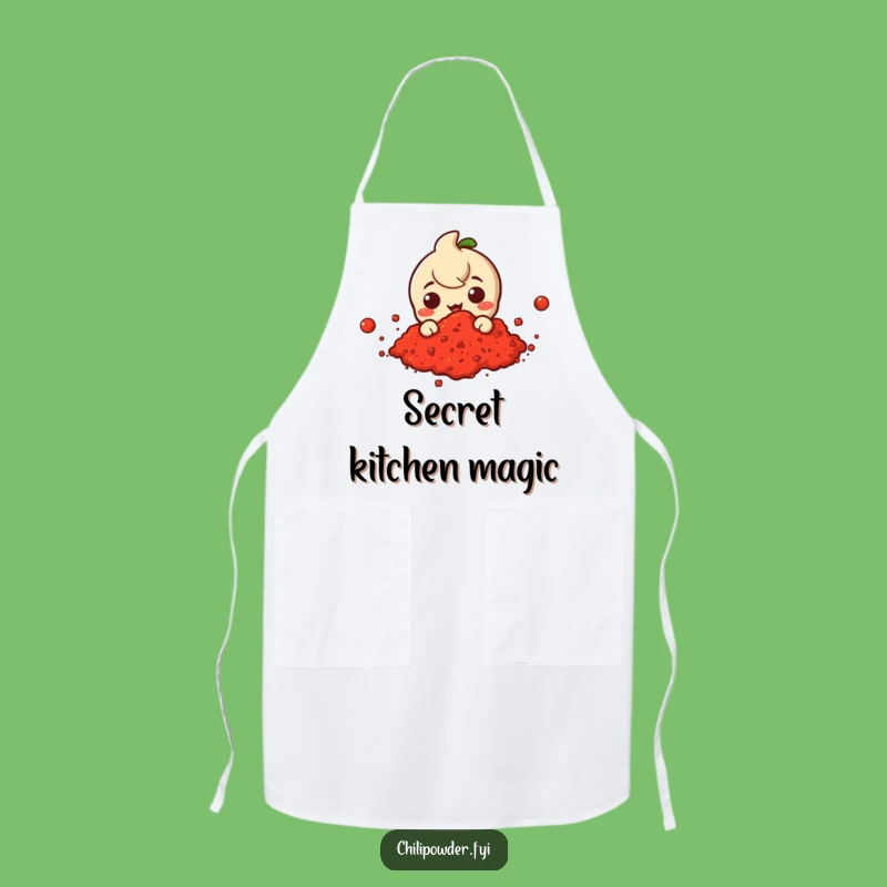 Funny Chili Cloud Apron: Mysterious Spice Chef Wear, Playful Gift