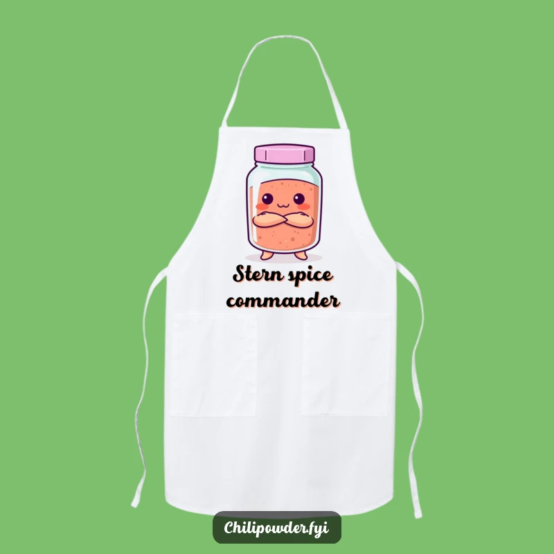Funny Stern Kawaii Chili Jar Apron - Cook with Authority Gift
