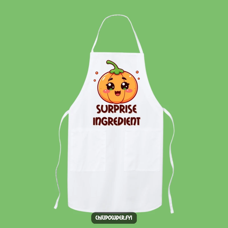 Funny Surprise Chili Powder Apron: Cook with Wide-Eyed Humor