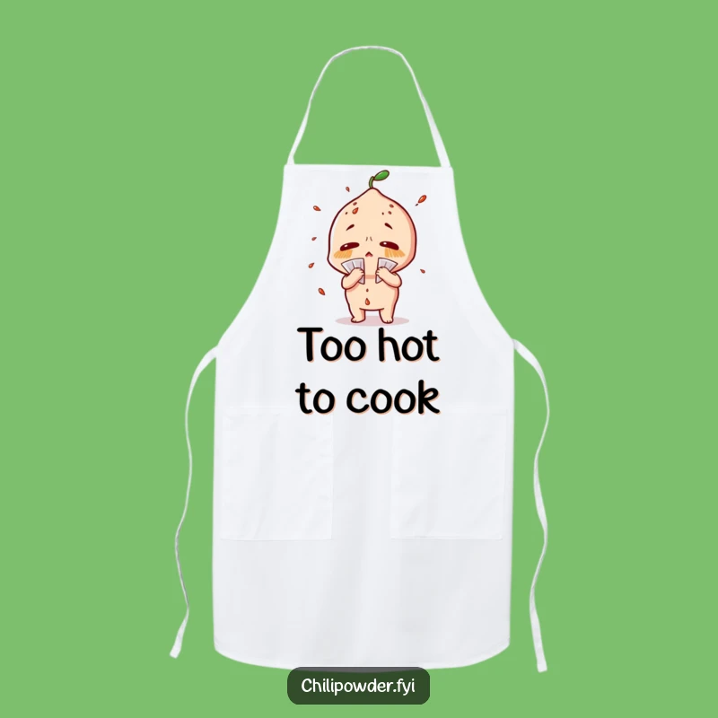 Funny Sweating Chili Powder Apron: Dramatic Heat Relief Kitchen Gift