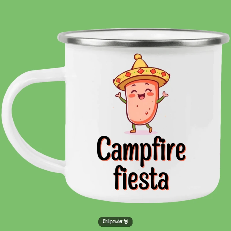 Funny Dancing Chili Sombrero Camp Mug - Fiesta Spice for Adventures