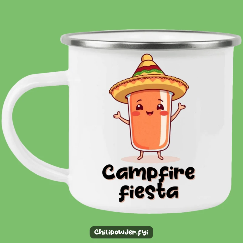 Outdoor Funny Chili Sombrero Camping Mug: Fiesta Adventures