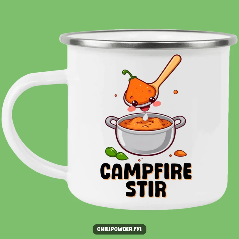 Funny Chili Spoon Joy Camping Mug: Your Cheerful Adventure Companion