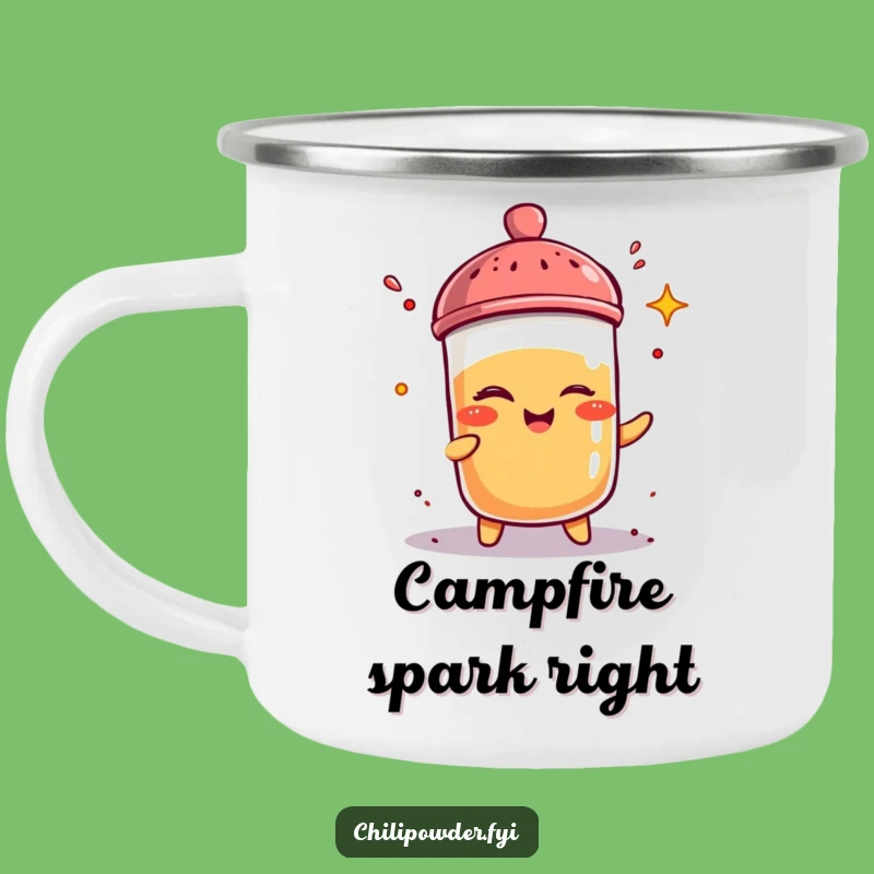Funny Chili Powder Wink Camping Mug - Cheeky Spice Shaker Outdoor