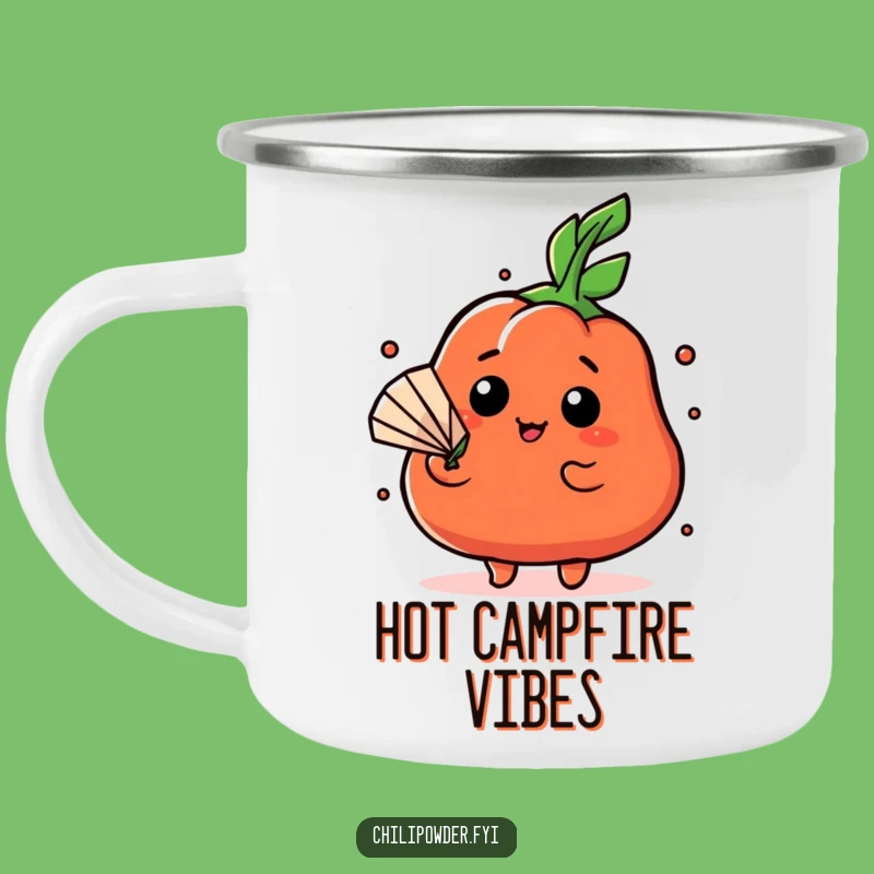 Funny Dramatic Chili Fan Camping Mug - Cool Off on Adventures Gift