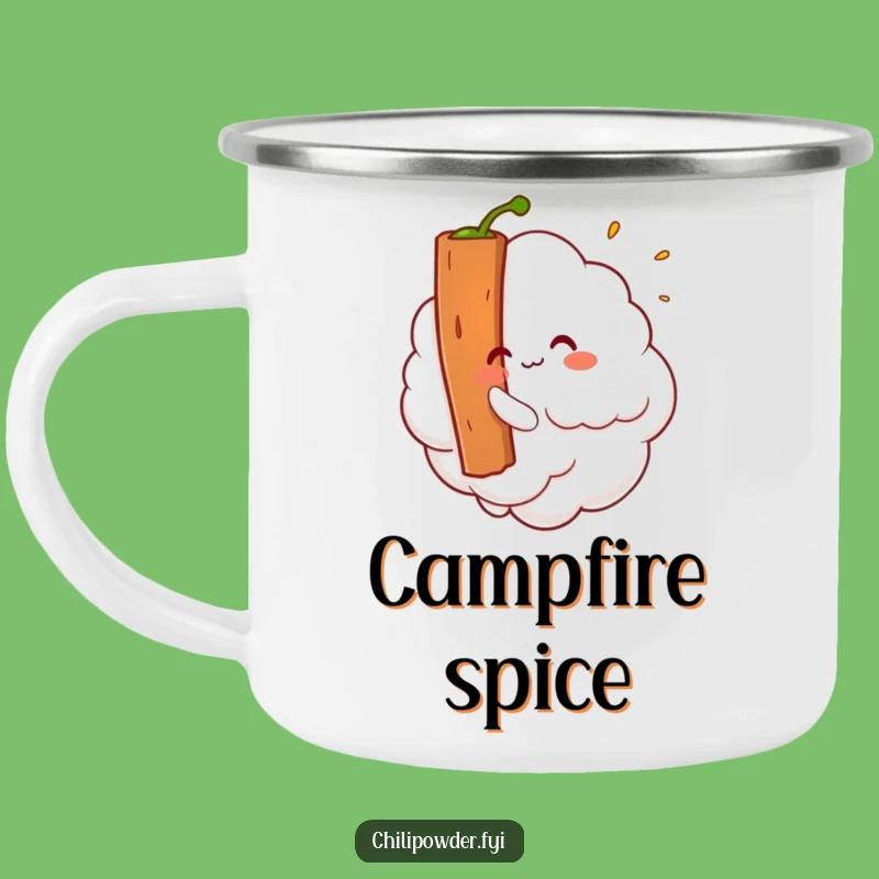 Funny Kawaii Chili Powder Cloud Camp Mug A Whimsical Outdoor Gift
