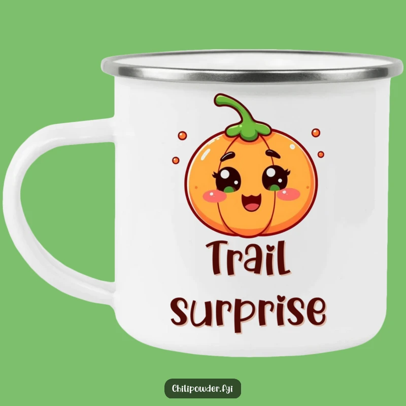Funny Surprise Chili Powder Camping Mug: Your Wide-Eyed Adventure Companion