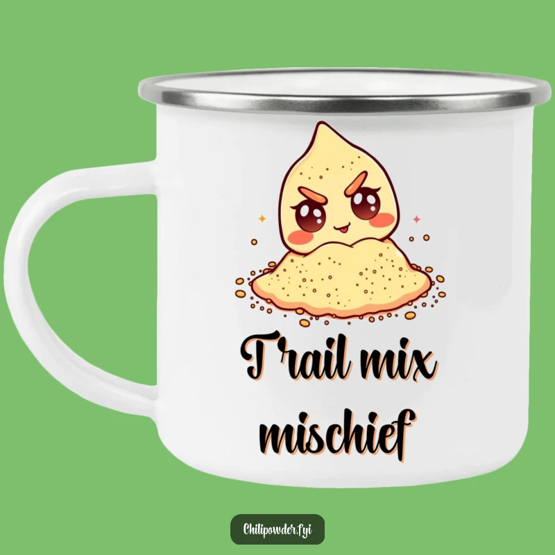 Funny Winking Chili Powder Camping Mug: Googly Eyes Adventure Cup for Outdoors