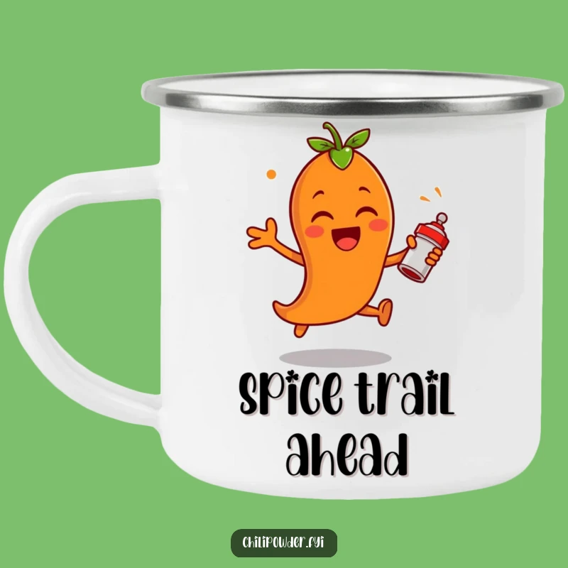 Funny Chili Powder Leap Camping Mug: Exciting Spice Outdoor Gift