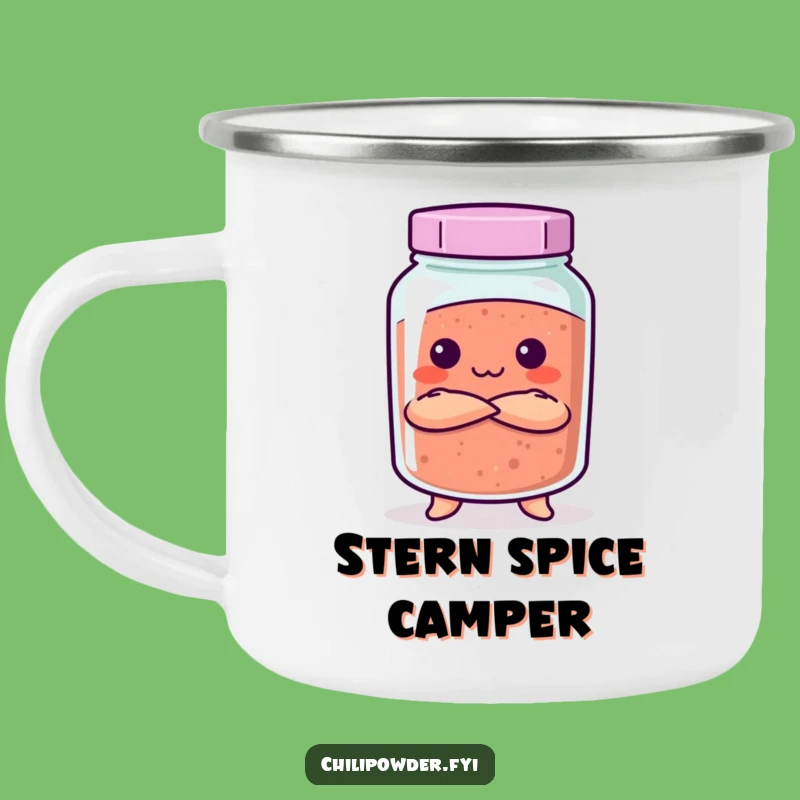 Funny Stern Kawaii Chili Jar Camping Mug - Keep Your Campfires in Line Gift