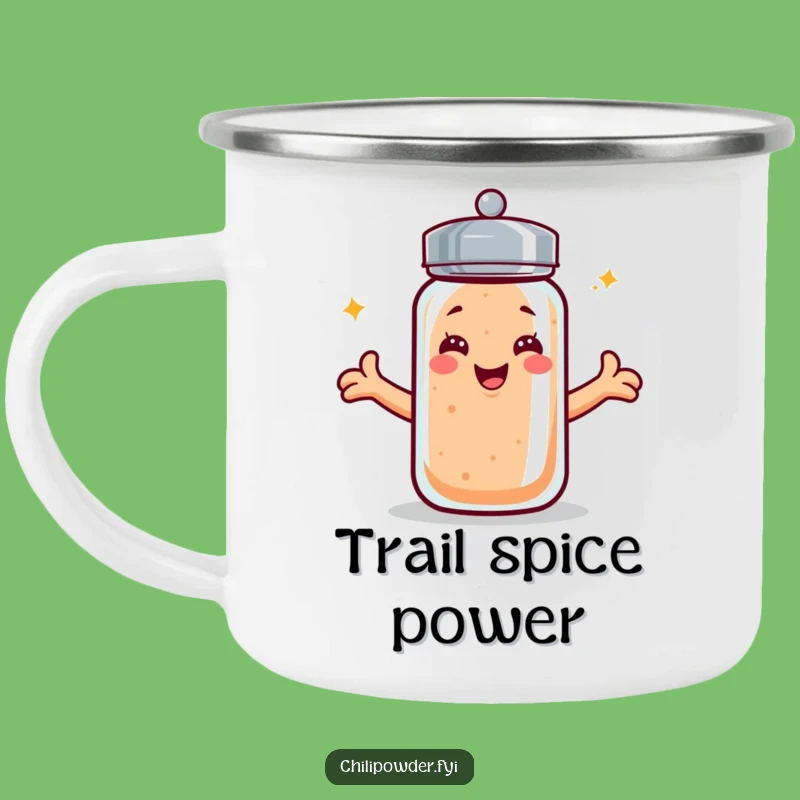 Funny Kawaii Chili Shaker Camp Mug - Adventure Spice for the Outdoors