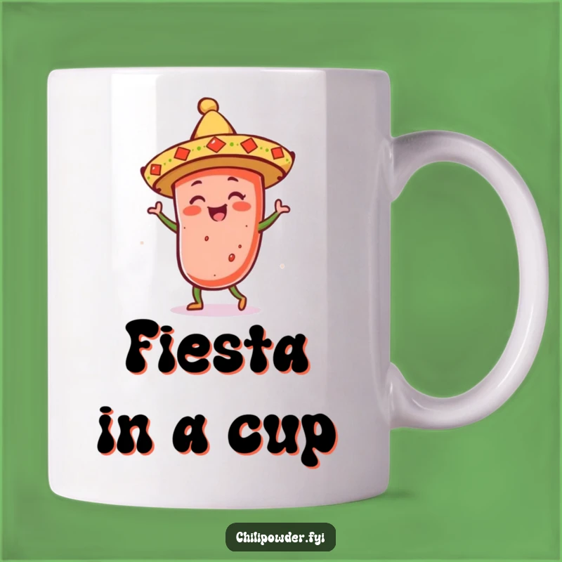 Funny Dancing Chili Sombrero Mug - Fiesta Spice Gift for Party Lovers