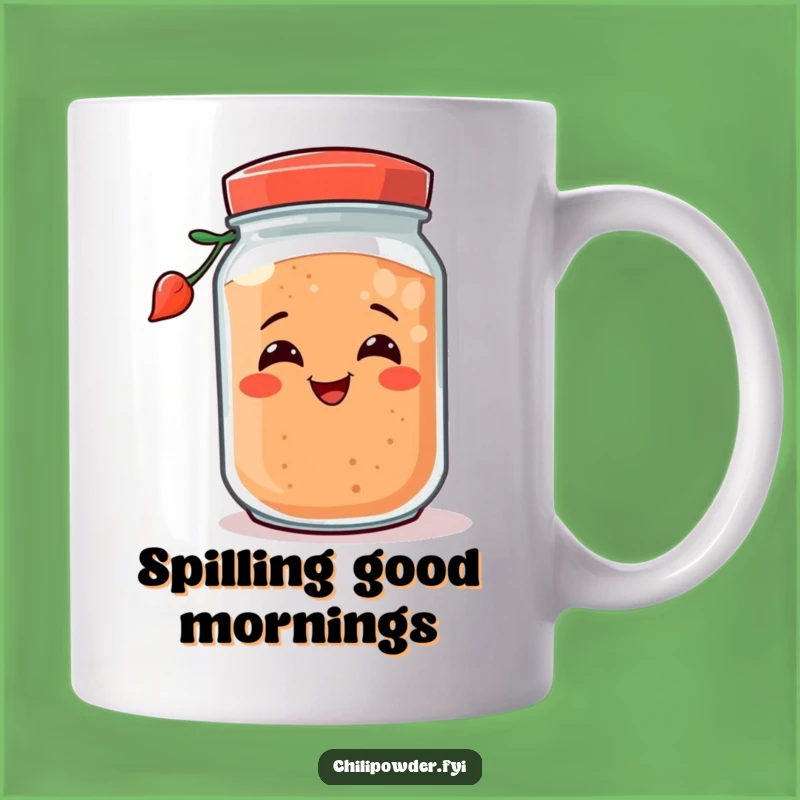 Funny Chili Powder Jar Mug: A Playful Tipping Spice Gift for Giggles Galore