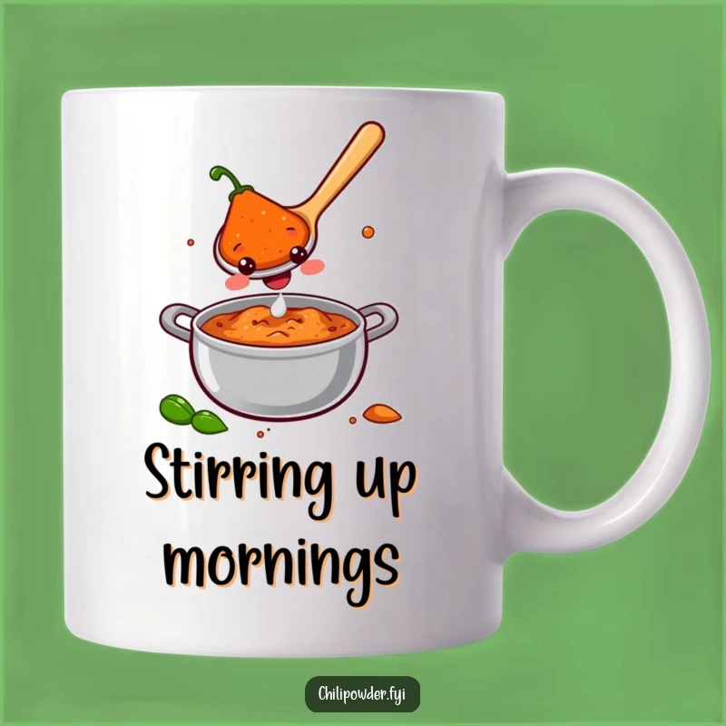 Funny Chili Powder Spoon Mug: Stirring Joyful Laughter, a Perfect Spice Gift