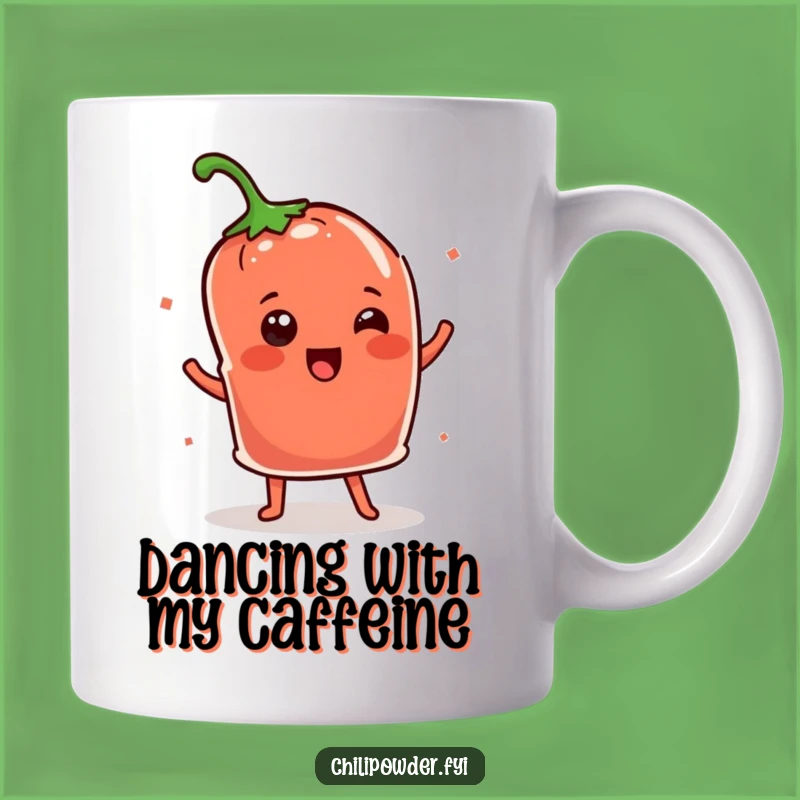 Funny Kawaii Chili Pouch Dance Mug - Cheerful Shimmy Humor Gift