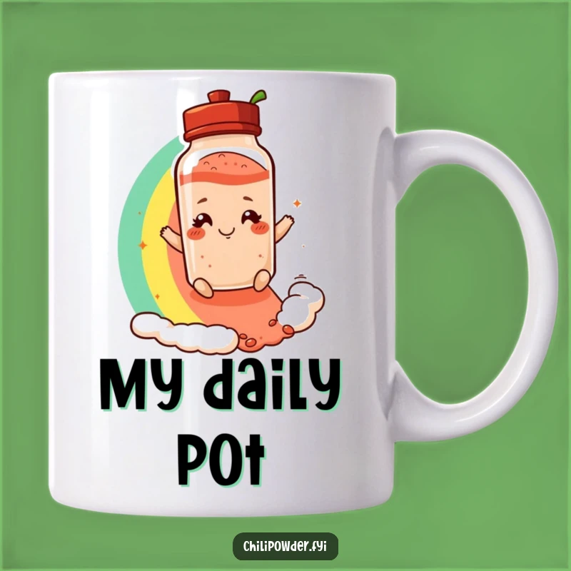 Funny Rainbow Sliding Chili Mug: A Whimsical Gift for Joyful Mornings!