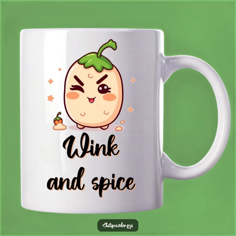 Funny Winking Chili Grin Mug - Mischievous Spice Gift for Jokers