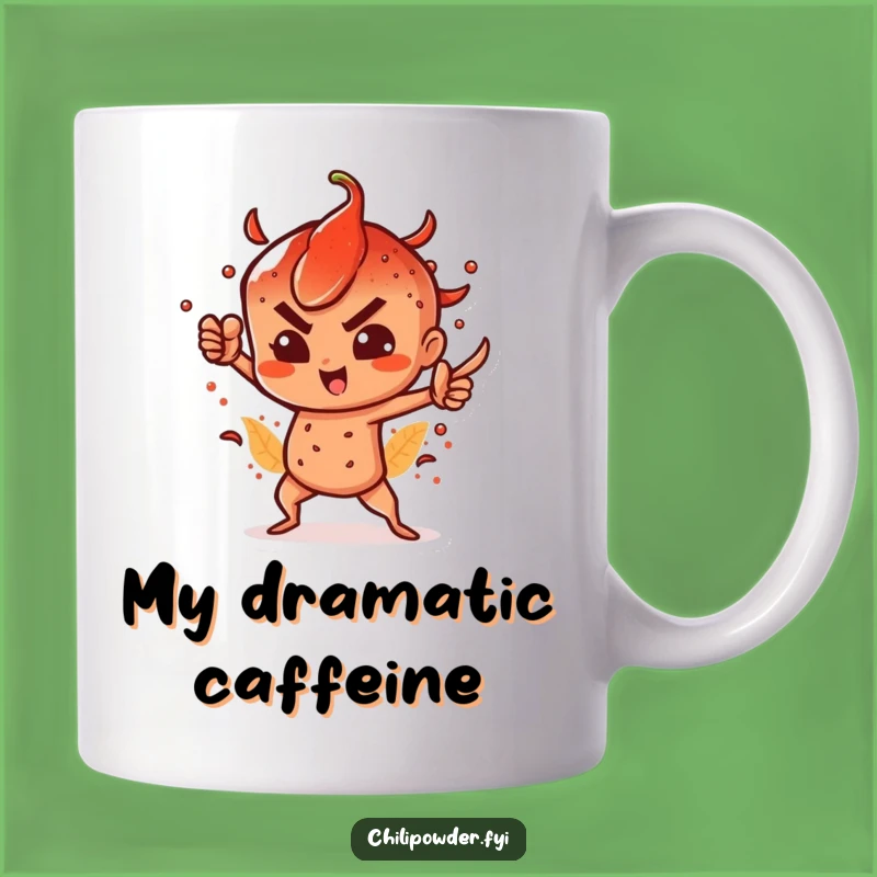 Funny Spicy Chili Powder Mug: Dramatic Pose Lover Gift, Bold Flavor