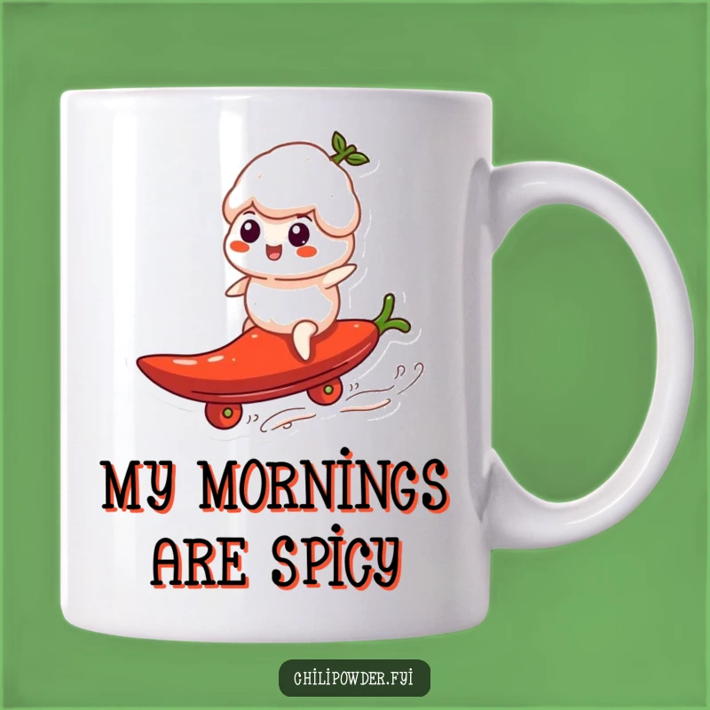 Funny Chili Powder Surfboard Mug - Hilarious Pepper Rolling Gift for Spice Lovers