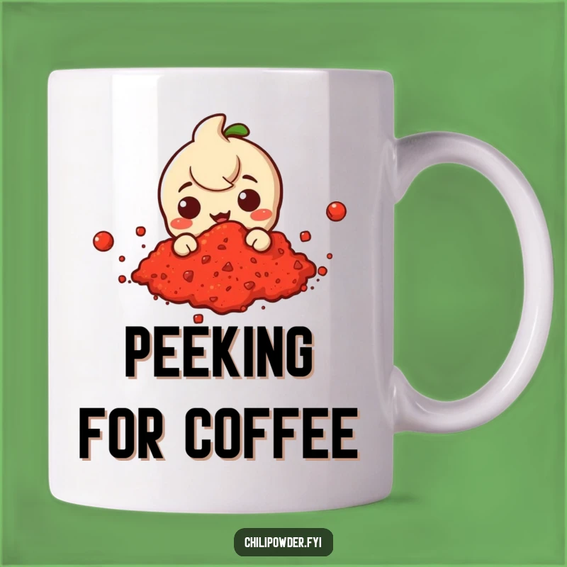 Funny Chili Cloud Mug: Mysterious Spice Peekaboo Gift, Playful Humor