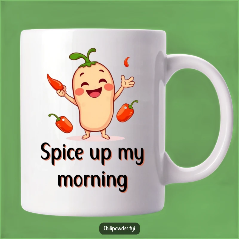 Funny Chili Powder Juggler Mug: Hilarious Spicy Pepper Gift for Comedians