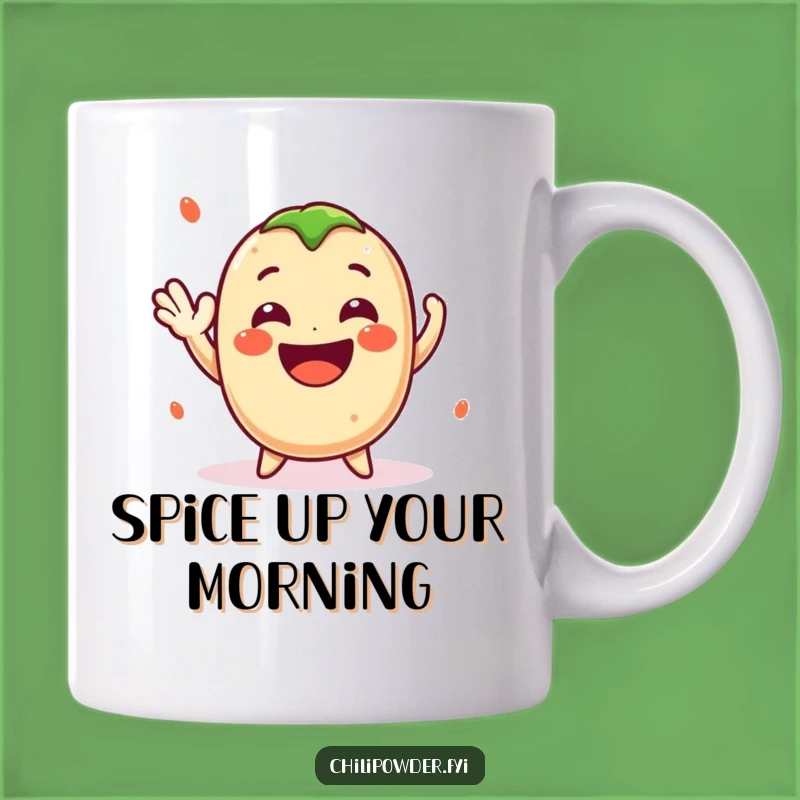 Funny Kawaii Chili Powder Wave Mug - Cheerful Spicy Cartoon Gift