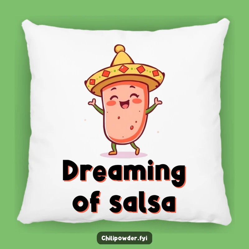 Funny Dancing Chili Sombrero Pillow - Cozy Fiesta Snuggles