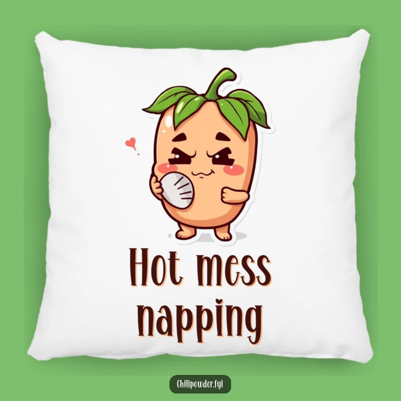 Funny Chili Powder Grimace Pillow: Cozy Fanning Face Spice Decor Gift