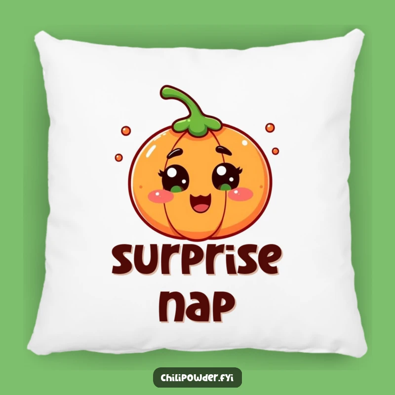 Funny Surprise Chili Powder Pillow: Cozy Comfort with Wide-Eyed Humor