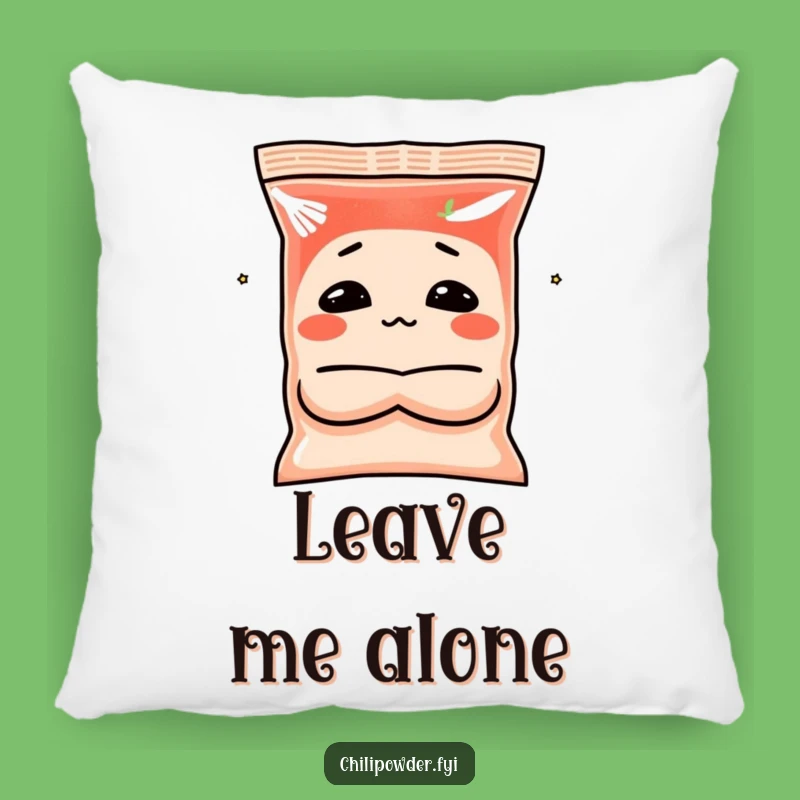 Funny Throw Pillow: Grumpy Chili Character for Cozy, Sassy Comfort