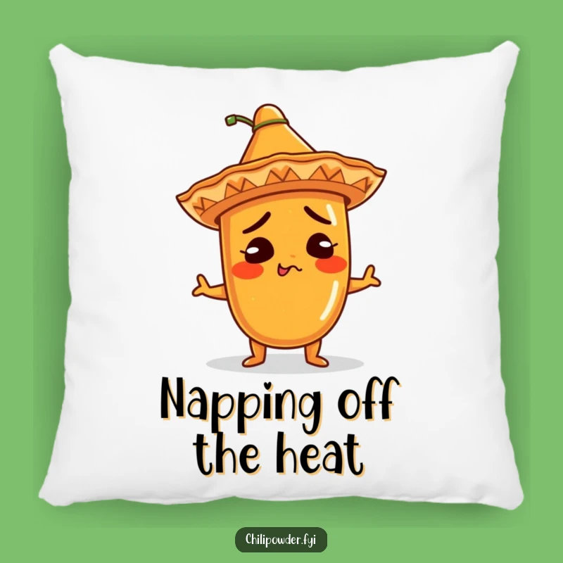 Funny Kawaii Chili Sombrero Pillow: Comical Shrug Accent, Cozy Gift