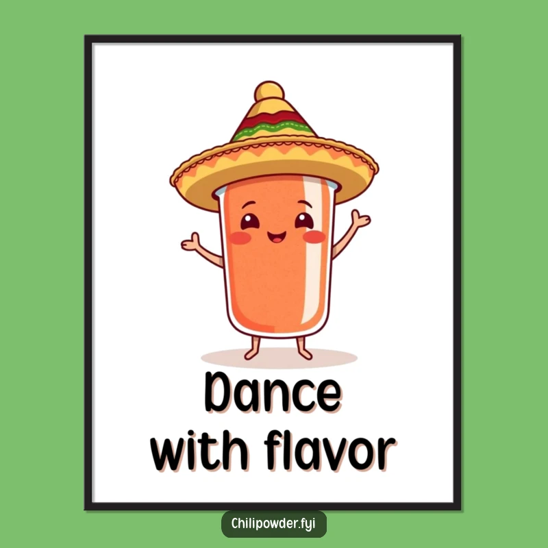 Funny Chili Sombrero Digital Print: Instant Fiesta for Walls