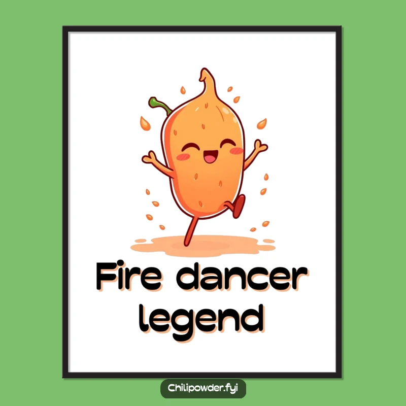Funny Dancing Chili Powder Digital Art: Instant Fiery Fun