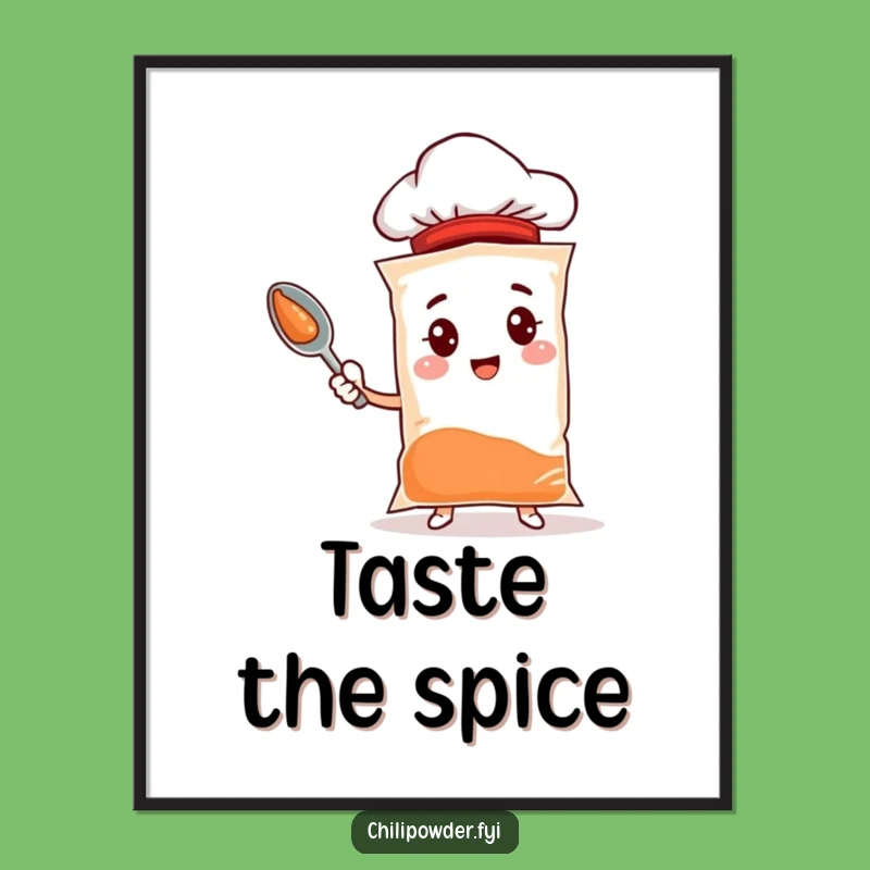 Funny Chef Chili Digital Art: Tiny Hat Spice for Kitchen Decor