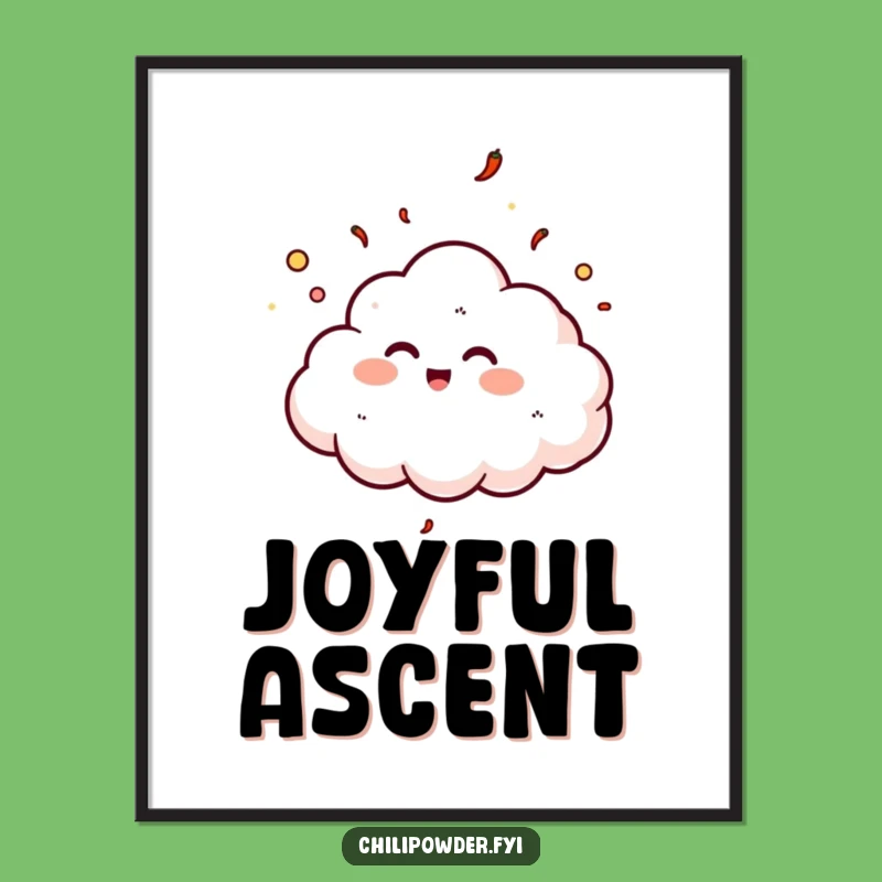 Funny Chili Cloud Digital Print: Instant Giggles for Walls