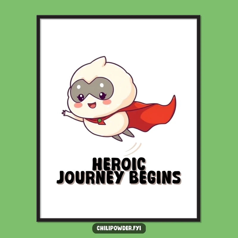 Funny Chili Powder Hero Digital Art - Hilarious Flying Spice Print